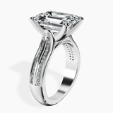 Platinum Sandra Side Stone Lab Diamond Ring standing product image one
