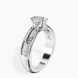 10kt White Gold Sandra Side Stone Lab Diamond Ring standing product image one