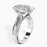Platinum Sandra Side Stone Lab Diamond Ring standing product image one