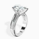 10kt White Gold Sandra Side Stone Lab Diamond Ring standing product image one
