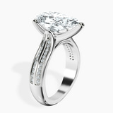 10kt White Gold Sandra Side Stone Lab Diamond Ring standing product image one