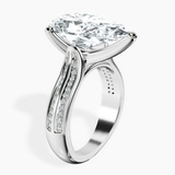 Platinum Sandra Side Stone Lab Diamond Ring standing product image one