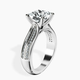 10kt White Gold Sandra Side Stone Lab Diamond Ring standing product image one