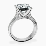 10kt White Gold Sandra Side Stone Lab Diamond Ring side right image one