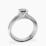 10kt White Gold Sandra Side Stone Lab Diamond Ring side right image one
