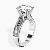 10kt White Gold Sandra Side Stone Lab Diamond Ring standing product image one
