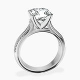 10kt White Gold Sandra Side Stone Lab Diamond Ring side right image one