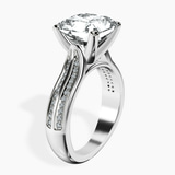 10kt White Gold Sandra Side Stone Lab Diamond Ring standing product image one