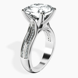 10kt White Gold Sandra Side Stone Lab Diamond Ring standing product image one