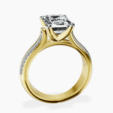 14kt Yellow Gold Sandra Side Stone Lab Diamond Ring side right image one