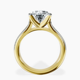 18kt Yellow Gold Sandra Side Stone Lab Diamond Ring side right image one