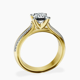 10kt Yellow Gold Sandra Side Stone Lab Diamond Ring side right image one