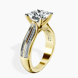 10kt Yellow Gold Sandra Side Stone Lab Diamond Ring standing product image one