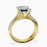 10kt Yellow Gold Sandra Side Stone Lab Diamond Ring side right image one