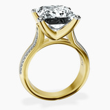 18kt Yellow Gold Sandra Side Stone Lab Diamond Ring side right image one