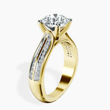 14kt Yellow Gold Sandra Side Stone Lab Diamond Ring standing product image one