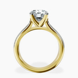 14kt Yellow Gold Sandra Side Stone Lab Diamond Ring side right image one