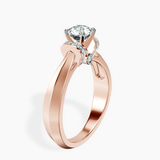 10kt Rose Gold Delanie Side Cuff Lab Diamond Ring standing product image one