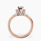 10kt Rose Gold Delanie Side Cuff Lab Diamond Ring side right image one
