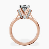 10kt Rose Gold Delanie Side Cuff Lab Diamond Ring side right image one