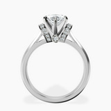 Platinum Delanie Side Cuff Lab Diamond Ring side right image one