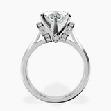 Platinum Delanie Side Cuff Lab Diamond Ring side right image one