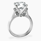 Platinum Delanie Side Cuff Lab Diamond Ring side right image one