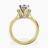 18kt Yellow Gold Delanie Side Cuff Lab Diamond Ring side right image one