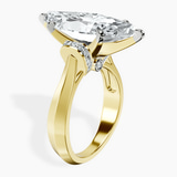 14kt Yellow Gold Delanie Side Cuff Lab Diamond Ring standing product image one