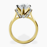 14kt Yellow Gold Delanie Side Cuff Lab Diamond Ring side right image one