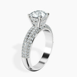 Platinum Amira Luxe Secret Double Halo Lab Diamond Ring standing product image one