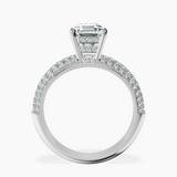 Platinum Amira Luxe Secret Double Halo Lab Diamond Ring side right image one