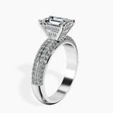 10kt White Gold Amira Luxe Secret Double Halo Lab Diamond Ring standing product image one