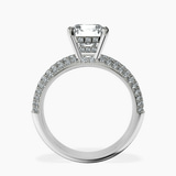 9ct White Gold Amira Luxe Secret Double Halo Lab Diamond Ring side right image one