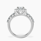 18ct White Gold Vionna Round Halo Lab Diamond Ring side right image one