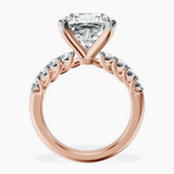 14kt Rose Gold Cassidy Entwined Prongs Lab Diamond Ring side right image one