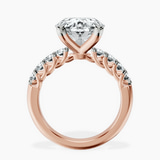 14kt Rose Gold Cassidy Entwined Prongs Lab Diamond Ring side right image one