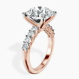 18kt Rose Gold Cassidy Entwined Prongs Lab Diamond Ring standing product image one