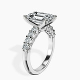 Platinum Cassidy Entwined Prongs Lab Diamond Ring standing product image one