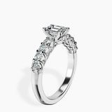 Platinum Cassidy Entwined Prongs Lab Diamond Ring standing product image one