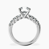 Platinum Cassidy Entwined Prongs Lab Diamond Ring side right image one
