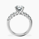 10kt White Gold Cassidy Entwined Prongs Lab Diamond Ring side right image one