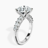10kt White Gold Cassidy Entwined Prongs Lab Diamond Ring standing product image one