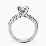 10kt White Gold Cassidy Entwined Prongs Lab Diamond Ring side right image one