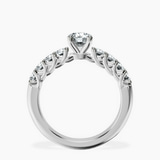 10kt White Gold Cassidy Entwined Prongs Lab Diamond Ring side right image one