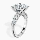 10kt White Gold Cassidy Entwined Prongs Lab Diamond Ring standing product image one