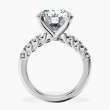 10kt White Gold Cassidy Entwined Prongs Lab Diamond Ring side right image one