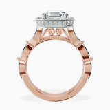 9ct Rose Gold Micaela Halo Lab Diamond Ring side right image one
