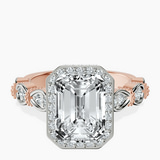 18ct Rose Gold Micaela Halo Lab Diamond Ring front image