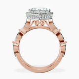 10kt Rose Gold Micaela Halo Lab Diamond Ring side right image one